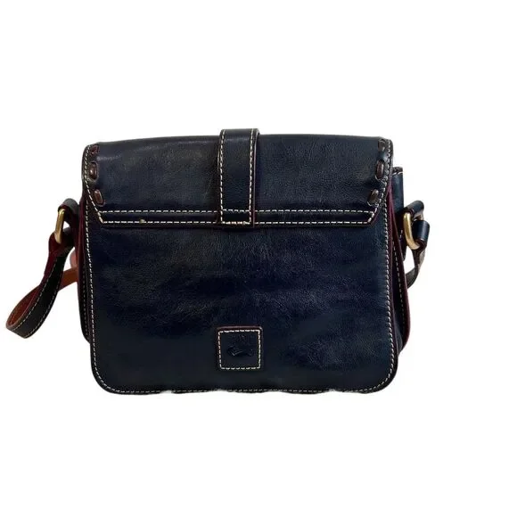 Dooney & Bourke Women's Crossbody Purse Black Leather/Brown Leather - Picture 11 of 14